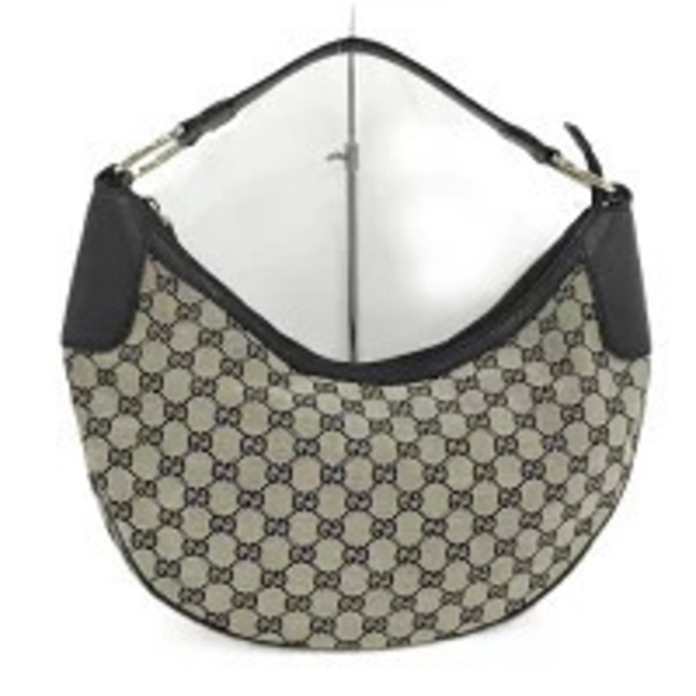 Gucci handbag GG canvas leather black